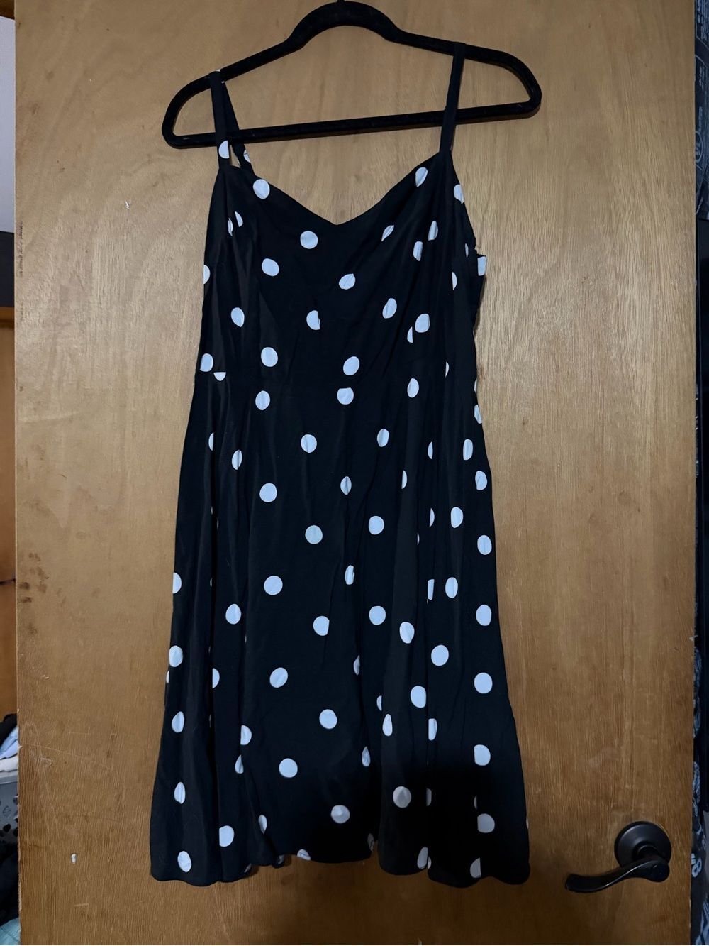Old Navy Black and White Polka Dot Fit and Flare Dress Size XL